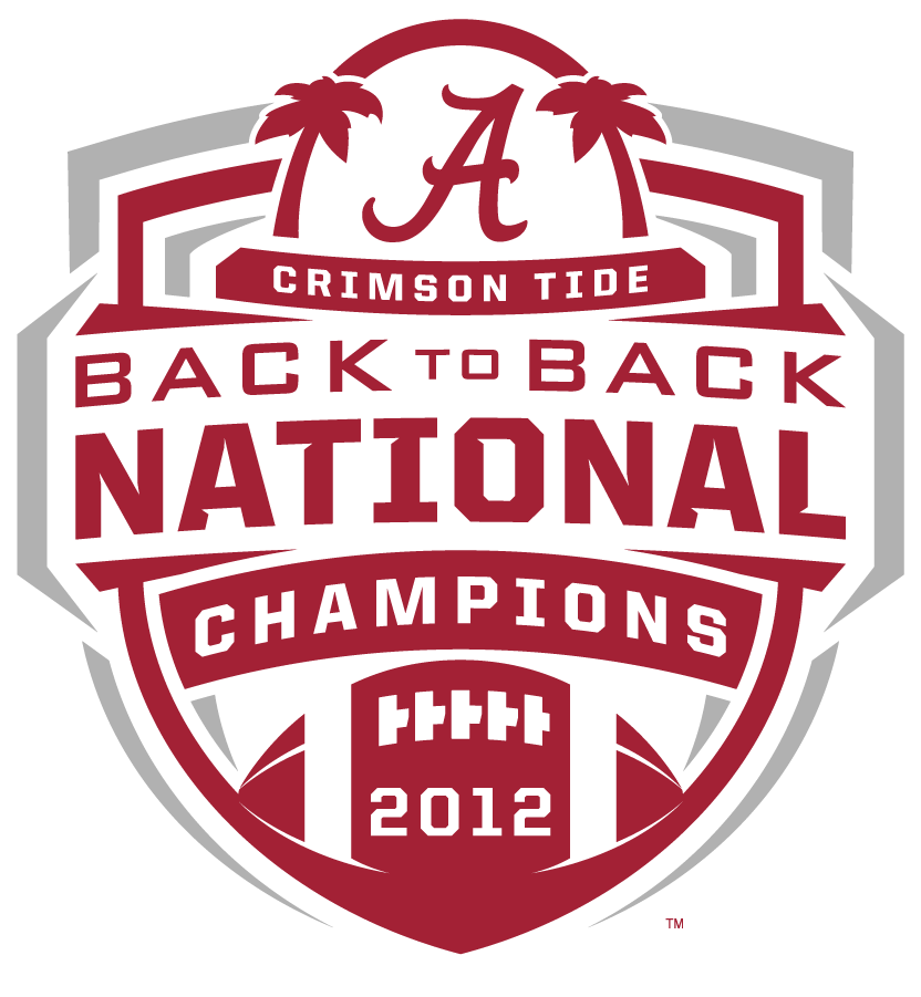 Alabama Crimson Tide 2012 Champion Logo iron on transfers for clothing